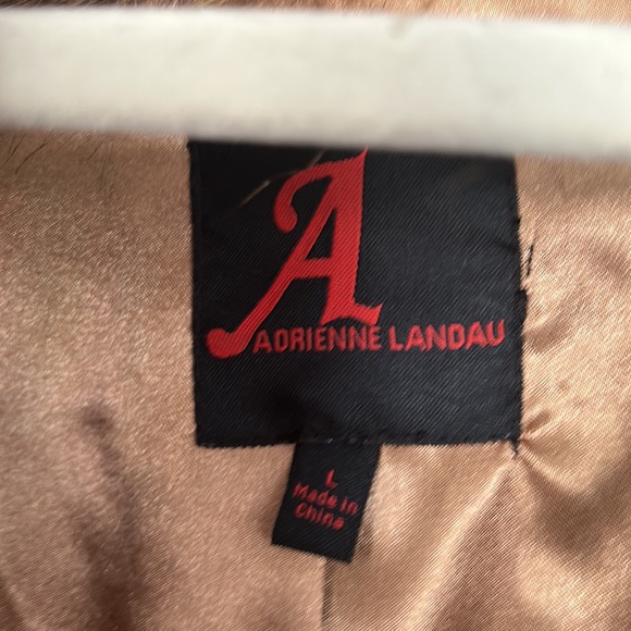 Adrienne Landau Long Faux Fur Animal Print Vest - Picture 2 of 4